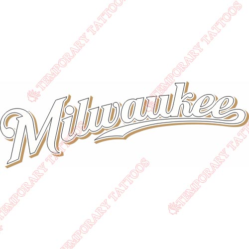 Milwaukee Brewers Customize Temporary Tattoos Stickers NO.1709